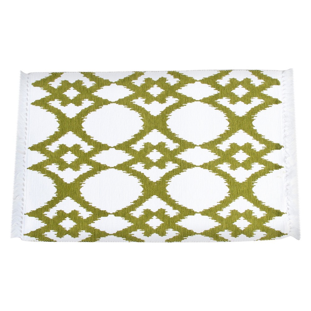 UPC 789323277039 product image for Ikat Design Ribbed Placemats Chartreuse (Set of 4) | upcitemdb.com