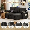 Modern Reversible Sectional Couch for Living Room, L-Shaped Sleeper Sofa Bed with Pull Out Bed, Storage Chaise, USB Type-C Ports, Cup Holder, Black - 3 of 4