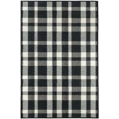 Annie Selke - Dash & Albert Houston Plaid Black Machine Washable Rug