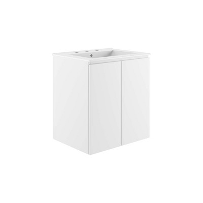 Modway Bryn 24Inch Wall-Mount Bathroom Vanity