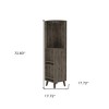 HomeRoots 73" Dark Brown Wood Corner Bar Cabinet With One Drawer - 3 of 4