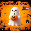 Hachikiko Cute Ghost Figurine Holding Pumpkin,Halloween Decor Statue for Home & Gift - 4 of 4