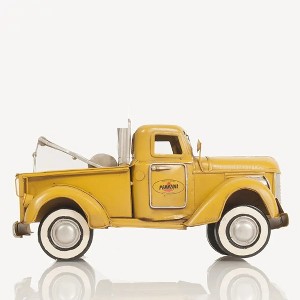 1926 Tow Truck Model – Handmade Iron Collectible – Yellow Vintage Decor Old Modern Handicrafts - 1 of 4