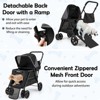 Tangkula Dog Stroller with Low Entry & Ramp Access w/ Lockable & Shock-Absorbing All-Terrain Wheels Folding Pet Travel Wagon for Small Medium Dogs - 4 of 4