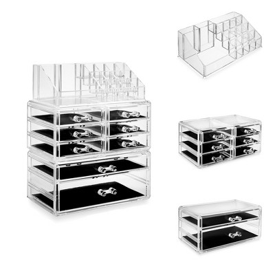 Clear Acrylic 16 Compartment Makeup and Jewelry Organizer