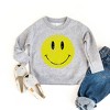 The Juniper Shop Distressed Smiley Face Toddler Graphic Sweatshirt - 2 of 2
