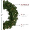 Northlight 16" Deluxe Windsor Pine Artificial Christmas Wreath - Clear Lights - 4 of 4