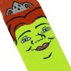 Shrek Fiona & Shrek Faces With 3D Ears Men's Green Casual Crew Socks - 4 of 4