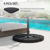 Okak Round Cantilever Patio Umbrella Base with Weight Plates, Outdoor Umbrella Stand with 112 lb Sand or 52 Liter Water Capacity, Black - 4 of 4