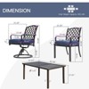 Maggift Patio Seating Sets Outdoor Bistro Set，Special Design, Chat and Conversation Furniture Set，for Garden, Living Room, Blue, 23.46"*20.47"*34.88" - 4 of 4