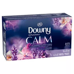 Downy Infusions Lavender Scented Serenity Fabric Softener Dryer Sheets - 105ct