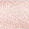 Home Mart Goods 2 Piece Peach Solid Silky Geometric Embossed Blackout Grommet Window Curtain Panel Set - 108" Long - 4 of 4