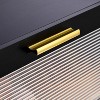 Acekool 2-Layer Bread Box, Modern Countertop Bread Storage with Fence Top, Transparent Door, Corner Bread Keeper, Black - 3 of 4