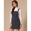 INSPIRE CHIC Women's Adjustable Strap Pinafore Bib Corduroy Overalls Floral Dress - 2 of 4
