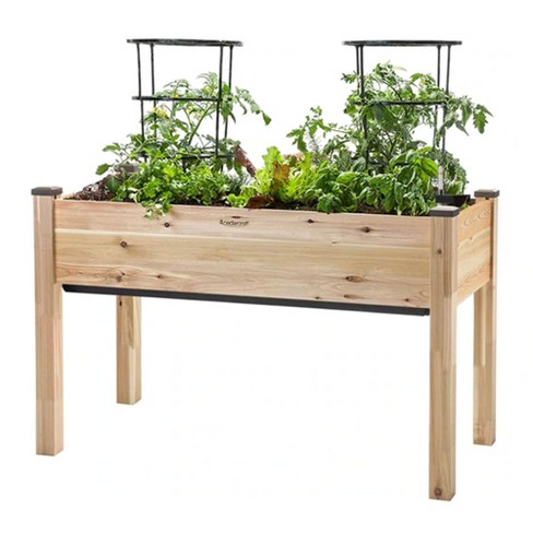 CedarCraft Convenient Self-Watering Elevated Cedar Planter 23"L x 49"W x 30"H, Flexible Container Gardening for Healthy Plants, No Tools Required - image 1 of 4
