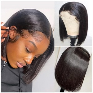 Jessie's Wig 8-14Inch Short Straight Bob Wig 13X4 Pre Cut Lace Natural Black 1 Pc/Pack - 1 of 4