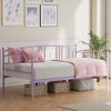 Twin Size Daybed with Trundle, Metal Sofa Bed Frame with Pull Out Trundle, Space Saving Platform Bed for Living Room Bedroom, Steel Slatted Support - 2 of 4