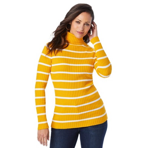 Women's yellow sale cotton turtleneck