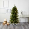 Nearly Natural 6-ft Belgium Fir Natural Look Artificial Christmas Tree with 300 Clear LED Lights - 4 of 4