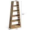 Tribesigns 6-Tier Ladder Bookshelf, 70.87" Tall Standing Wooden Bookcase Display Shelf, for Living Room, Office, Bedroom,Warm Wood - 2 of 4