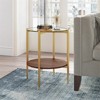  Metal Side table in Gold - Henn&Hart - 2 of 4