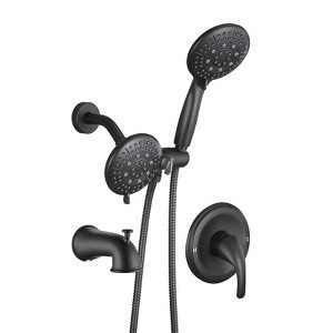 Cobbe 2-in-1 5-Function Dual Shower Heads with Rough in-Valve and Bathtub Shower Faucet - 1 of 4