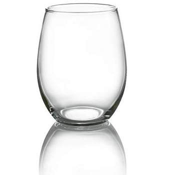 Stemless Wine Glasses in Bulk by ARC Perfection, 15 oz -10 pack, Red or  White Wine Glass Drinking Set, Blue