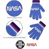 NASA Boys And Girls Winter Hat and Kids Gloves Set, Kids Ages 4-7 (Blue/Red) - 3 of 4