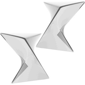 LeisureMod Randolph Stackable Side Table – Modern Triangular Design Accent Table – Versatile for Living Room, Bedroom, or Office Room, Set of 2 - 1 of 4