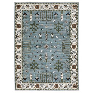 Oriental Weavers Keira KEI06 Pale Blue / Green Indoor Area Rug - 2'3" x 7'6" - 1 of 4