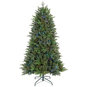 Whisen 2FT Prelit Artificial Christmas Tree with Pine Needle, PVC Branches, LED Lights, Timer, Battery Operated - 1 of 4