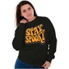 Groovy Halloween Saying Trick Or Treat Sweatshirt for Men or Women Brisco Brands - 4 of 4