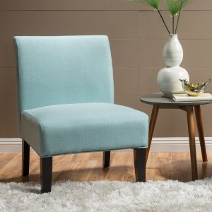 Lycvki Fabric Upholstered Accent Chair with Wood Legs - 1 of 4