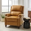 Elisabete Modern Wingback Genuine Leather Recliner with Vintage Nail Head Trim for Living Room and Bedroom  | ARTFUL LIVING DESIGN - 2 of 4