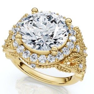 Pompeii3 Certified 3 1/3Ct Diamond Engagement Ring 14k Gold or Platinum Lab Created - 1 of 2