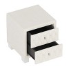INFURNIC Nightstands Elegant Velvet Nightstand with 2 Drawers Crystal Handles and Button-Tufted Design for Bedroom, Beige, 18.1"*18.1"*20" - 4 of 4