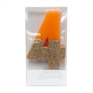 Number 4 Glitter Candle - Spritz™ - 1 of 1