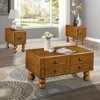 NicBex Modern Rectangular Wood Coffee Table with Storage Drawers,End Table with Rivet Decoration Legs,Center Table for Living Room - 3 of 4