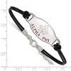 Black Bow Jewelry Sterling Silver Alpha Phi Greek Life Strand Bracelet 7 Inch - image 2 of 3