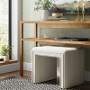 Channel Tufted Boucle Ottoman Cream/Gray - Threshold™: Upholstered Square, No Assembly Required - 2 of 4