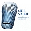 Elle Decor Acrylic Water Tumblers, Set of 4, Unbreakable Drinking Cups, Stackable and Reusable Plastic Drinkware, 14-Ounce - Indigo Blue - 3 of 4