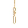 GILDED 1/4 cttw Twist Cross Pendant Necklace in 14KT Yellow Gold Plated over Sterling Silver or 925 Sterling Silver, Natural Diamond, 18" Chain - 3 of 4