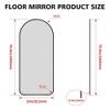 Floor Full Length Mirror 71"×32" Big Full Body Mirror, Large Standing Mirror Leaning Against Wall, Metal Frame, Black - 2 of 4