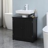 HOMCOM Under Sink Bathroom Cabinet with 2 Doors and Shelf, Pedestal Sink Bathroom Vanity Furniture - image 3 of 4