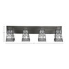 Toltec Lighting Apollo 4 - Light Vanity in  Graphite with 5" Square Pewter Art Glass Shade - 2 of 2