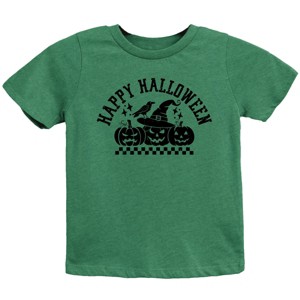 The Juniper Shop Happy Halloween Arch Distressed Youth Short Sleeve Tee - 1 of 4