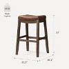 Maven Lane Sophia Backless Bar Stool With Faux Leather 31" - 2 of 4