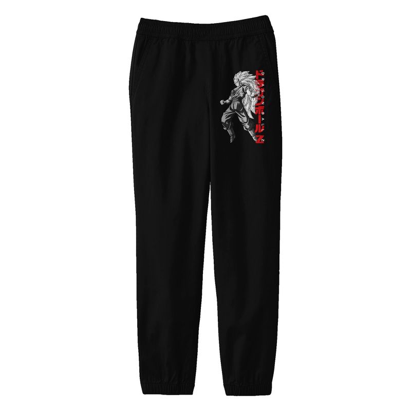 Dragonball Z Monochromatic Color Goku Youth Black Graphic Sweatpants, 1 of 4