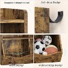 Toy Storage Cabinet, Three-Tier Kids Bookshelf and Bookcase for Kindergarten, Bedroom, Playroom, Retro Brown - 4 of 4