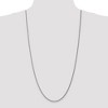 Black Bow Jewelry 1mm, 14k White Gold, Solid Spiga Chain Necklace - 2 of 4